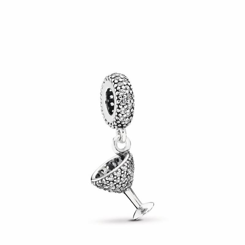 Pandora Night Out Dangle Charm - Sterling Silver/Cubic Zirconia - Canada | PH7853AL